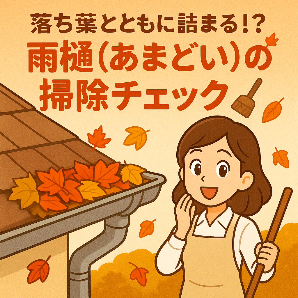 落ち葉とともに詰まる!? 雨樋の掃除チェック🧹
