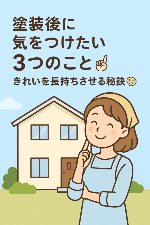 塗装後のトラブルを防ぐ！施工後に気をつけたい3つのこと