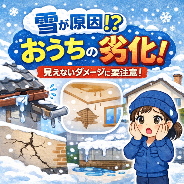 雪が原因の“おうちの劣化”？見えないダメージに要注意！