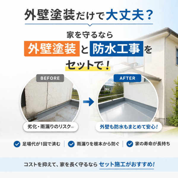 外壁塗装だけで大丈夫？防水工事とセット施工がおすすめな理由