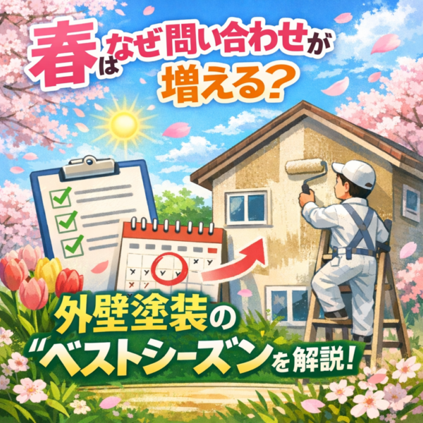 春は問い合わせが増える?外壁塗装の“ベストシーズン”を解説