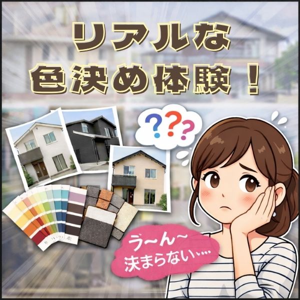 外壁の色、こんなに迷う！？リアルな色決め体験