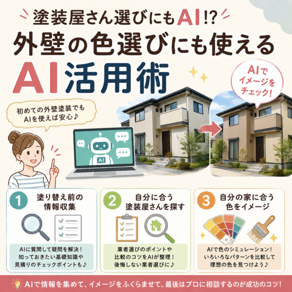 塗装屋さん選びにもAI!?外壁の色選びにも使えるAI活用術