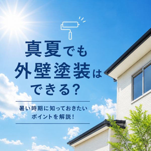 真夏でも外壁塗装はできる?暑い時期に知っておきたいポイント