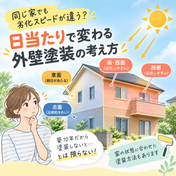 日当たりで変わる外壁塗装の考え方