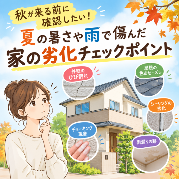 夏の暑さや雨で傷んだ家の劣化チェックポイント