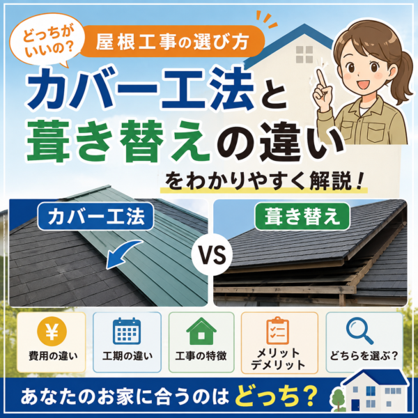 屋根のカバー工法と葺き替え、それぞれの特徴を解説!