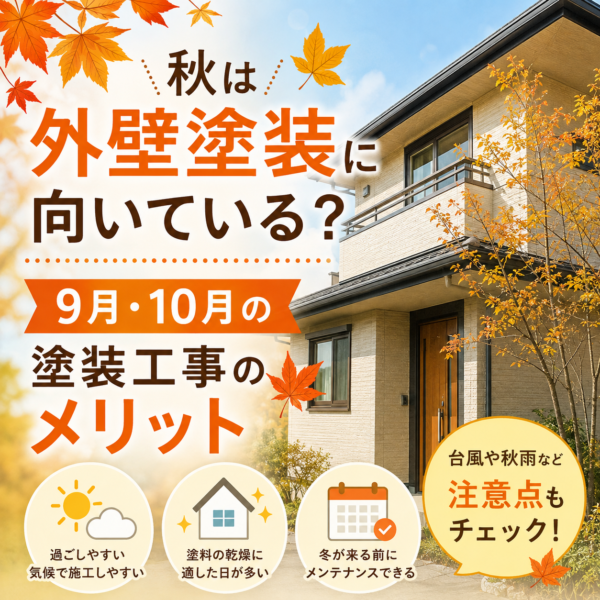 秋は外壁塗装に向いている?9月・10月の塗装工事のメリット