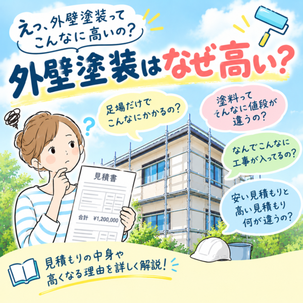 外壁塗装はなぜ高い？内訳を分かりやすく解説
