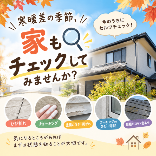 秋の寒暖差、家への影響は?