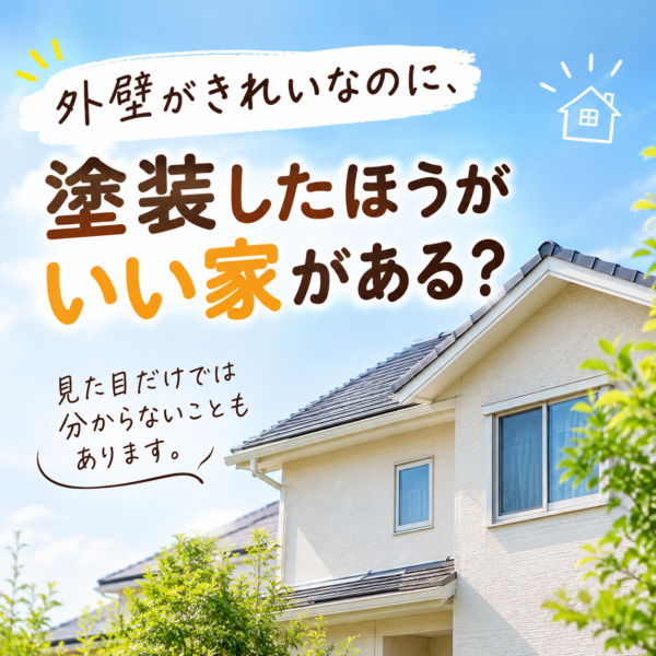 外壁がきれいなのに、塗装したほうがいい家がある？