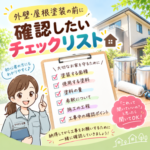 外壁・屋根塗装の前に確認したいチェックリスト🏠