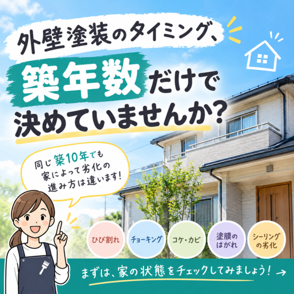 外壁塗装のタイミング、築年数だけで決めていませんか？